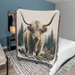 Highland Cow Heirloom Woven Blanket- Gift for Mothers/Daughters/Sons