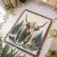 Highland Cow Heirloom Woven Blanket- Gift for Mothers/Daughters/Sons