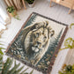 Lion Illustration Heirloom Woven Blanket- Gift for Mothers/Fathers/Sons/Daughters.