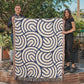 Monochrome Maze Heirloom Woven Blanket- a Gift for Fathers/Mothers/Daughters/Sons.