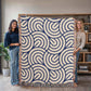 Monochrome Maze Heirloom Woven Blanket- a Gift for Fathers/Mothers/Daughters/Sons.