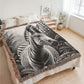 Zebra Illustration Heirloom Woven Blanket - Gift for Mothers/Fathers/Sons.