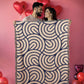 Monochrome Maze Heirloom Woven Blanket- a Gift for Fathers/Mothers/Daughters/Sons.