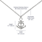 Anchor Pendant Necklace - a Gift for Grandmother, Moms, Daughters.