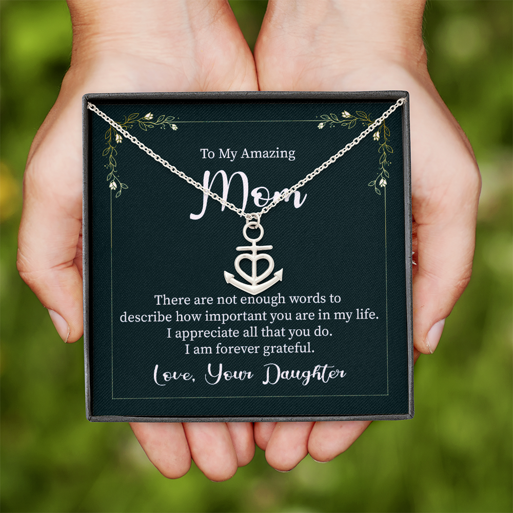 Anchor Pendant Necklace, a Perfect Gift for Mother's Day/Birthdays.