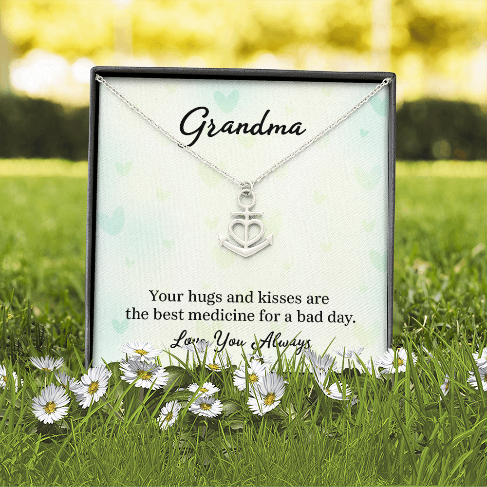 Anchor Pendant Necklace - a Gift for Grandmother, Moms, Daughters.