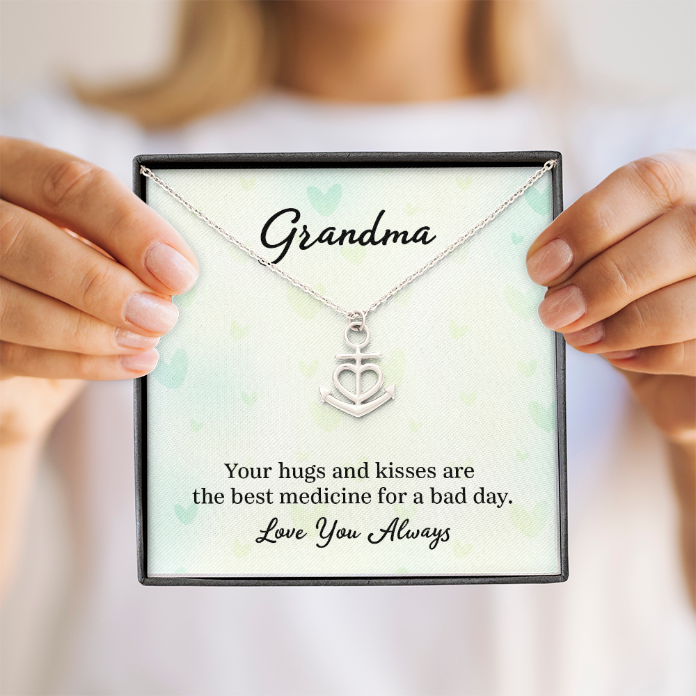 Anchor Pendant Necklace - a Gift for Grandmother, Moms, Daughters.