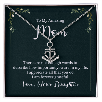 Anchor Pendant Necklace, a Perfect Gift for Mother's Day/Birthdays.