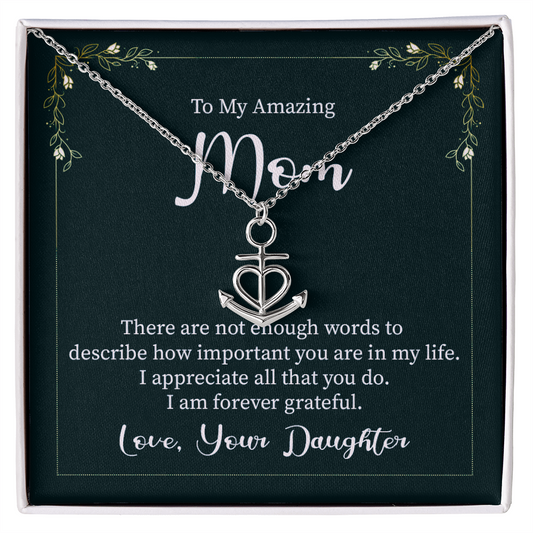 Anchor Pendant Necklace, a Perfect Gift for Mother's Day/Birthdays.