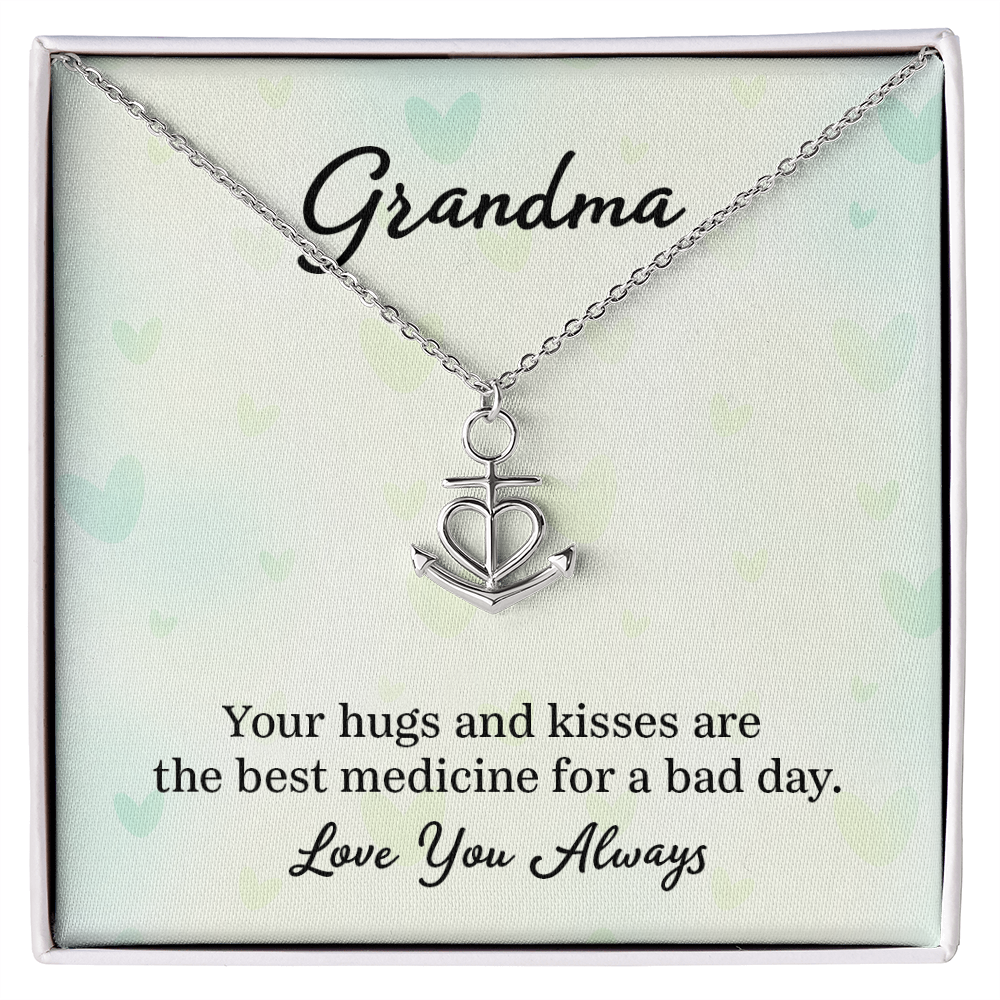 Anchor Pendant Necklace - a Gift for Grandmother, Moms, Daughters.