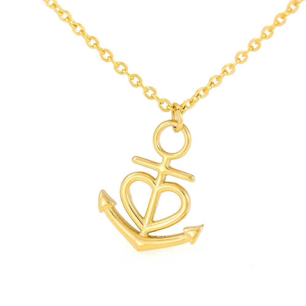 Anchor Pendant Necklace - a Gift for Grandmother, Moms, Daughters.