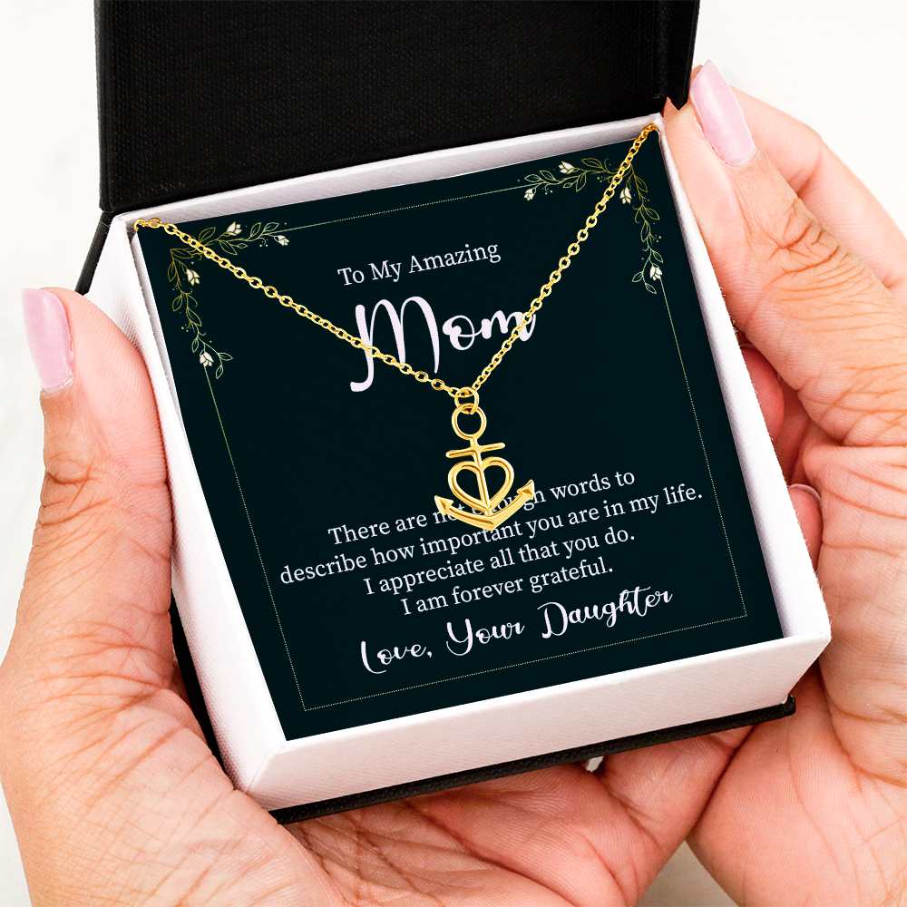 Anchor Pendant Necklace, a Perfect Gift for Mother's Day/Birthdays.