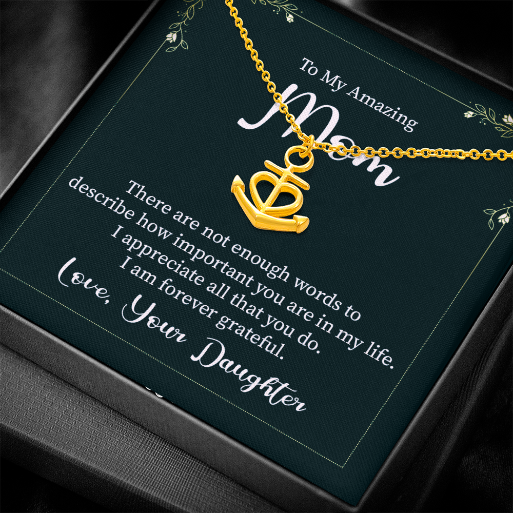 Anchor Pendant Necklace, a Perfect Gift for Mother's Day/Birthdays.