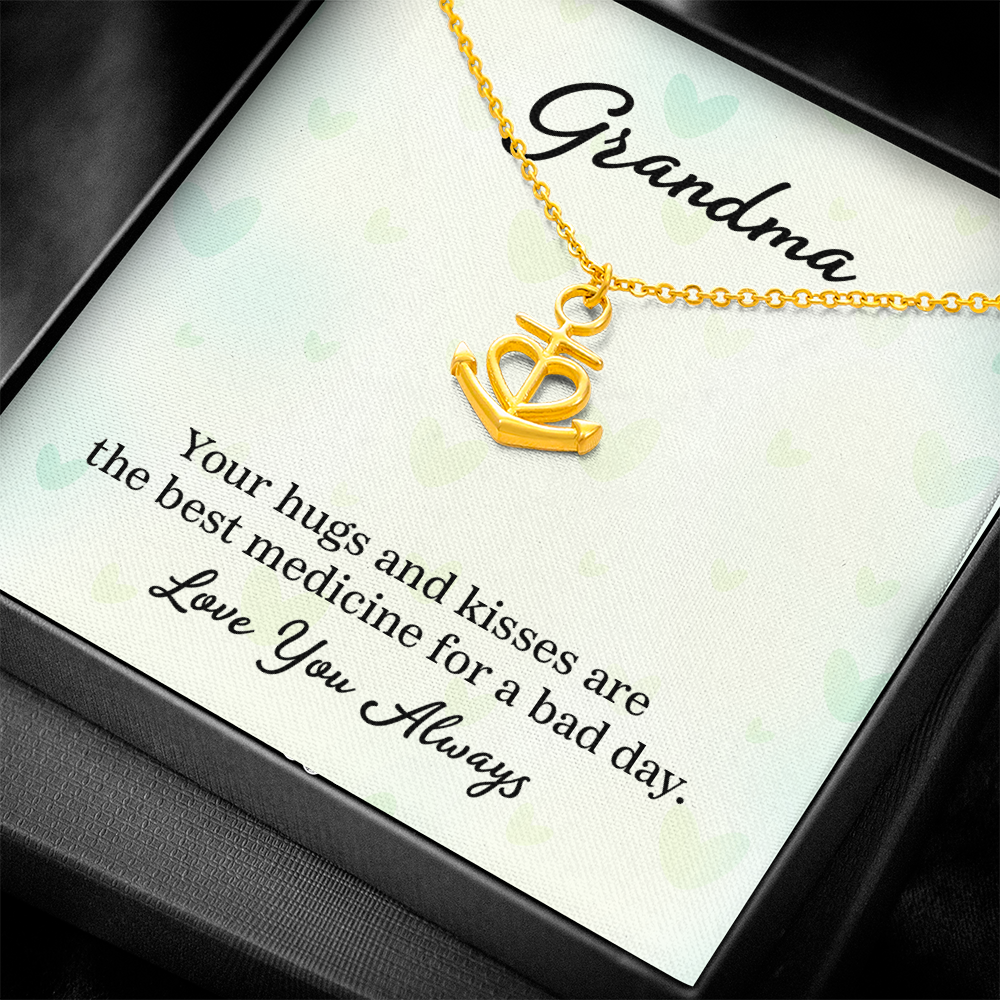 Anchor Pendant Necklace - a Gift for Grandmother, Moms, Daughters.