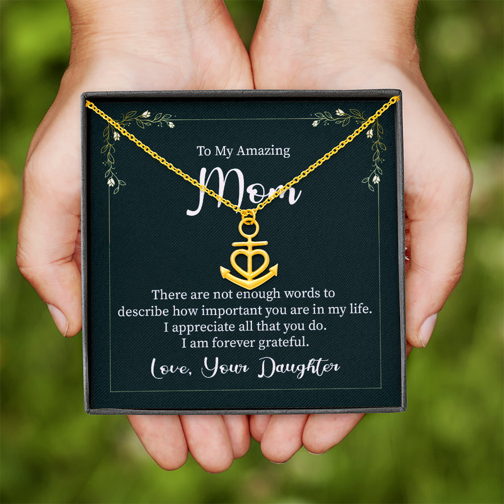Anchor Pendant Necklace, a Perfect Gift for Mother's Day/Birthdays.