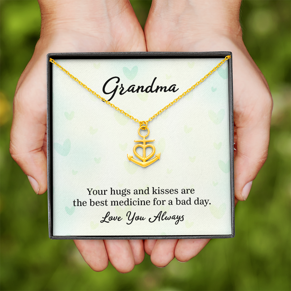 Anchor Pendant Necklace - a Gift for Grandmother, Moms, Daughters.