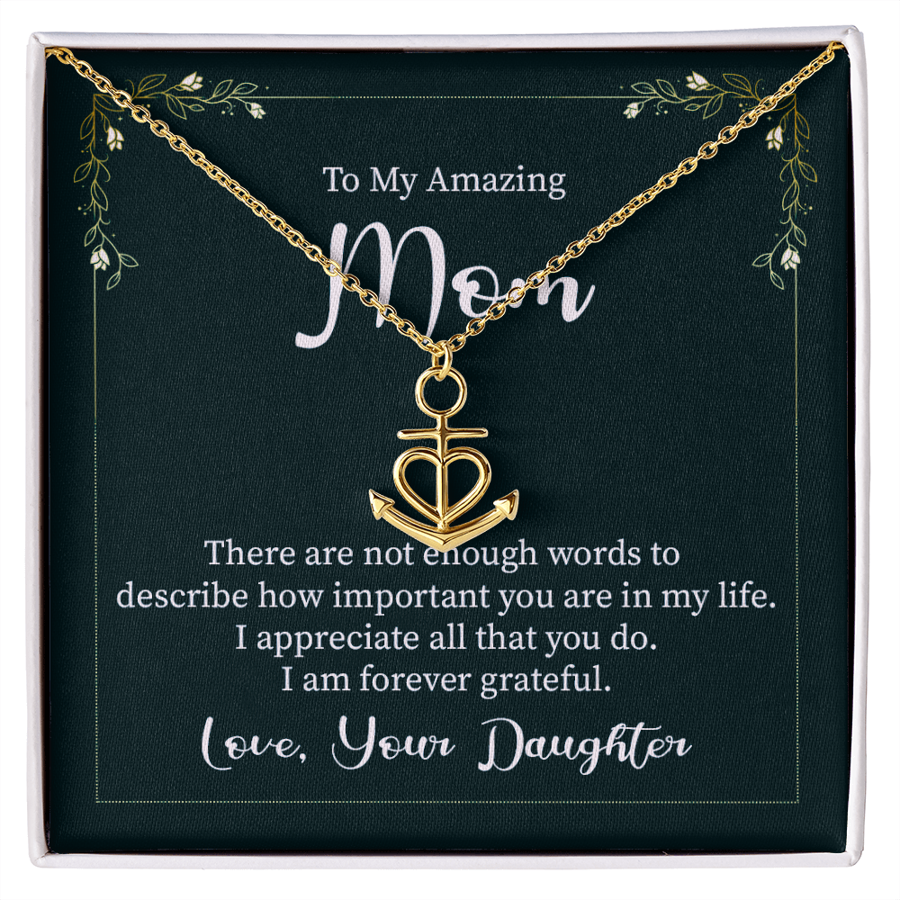 Anchor Pendant Necklace, a Perfect Gift for Mother's Day/Birthdays.
