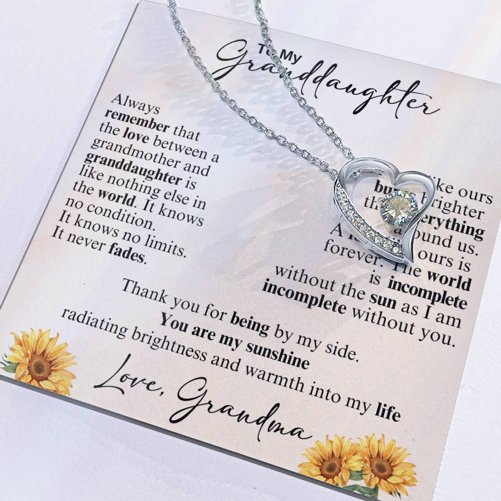 Forever Love Necklace a Gift for a Granddaughter