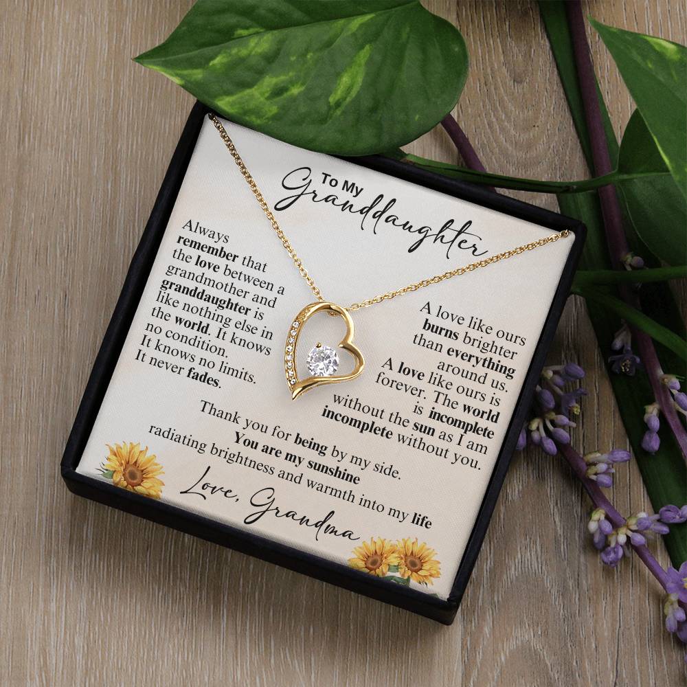 Forever Love Necklace a Gift for a Granddaughter