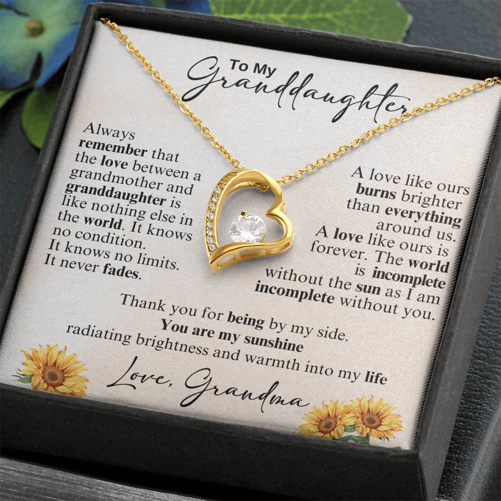 Forever Love Necklace a Gift for a Granddaughter