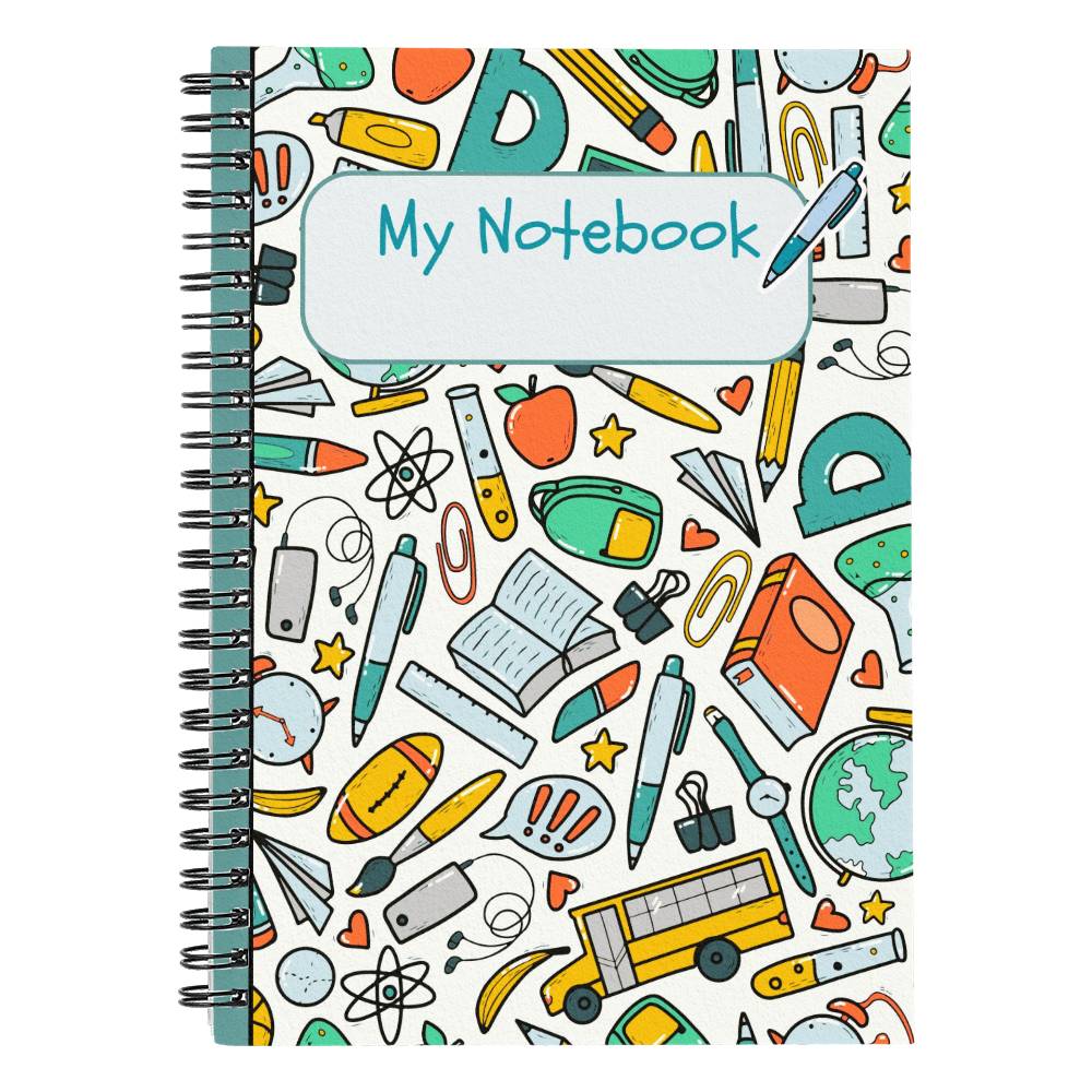 Emerald School Doodles Spiral  Notebook