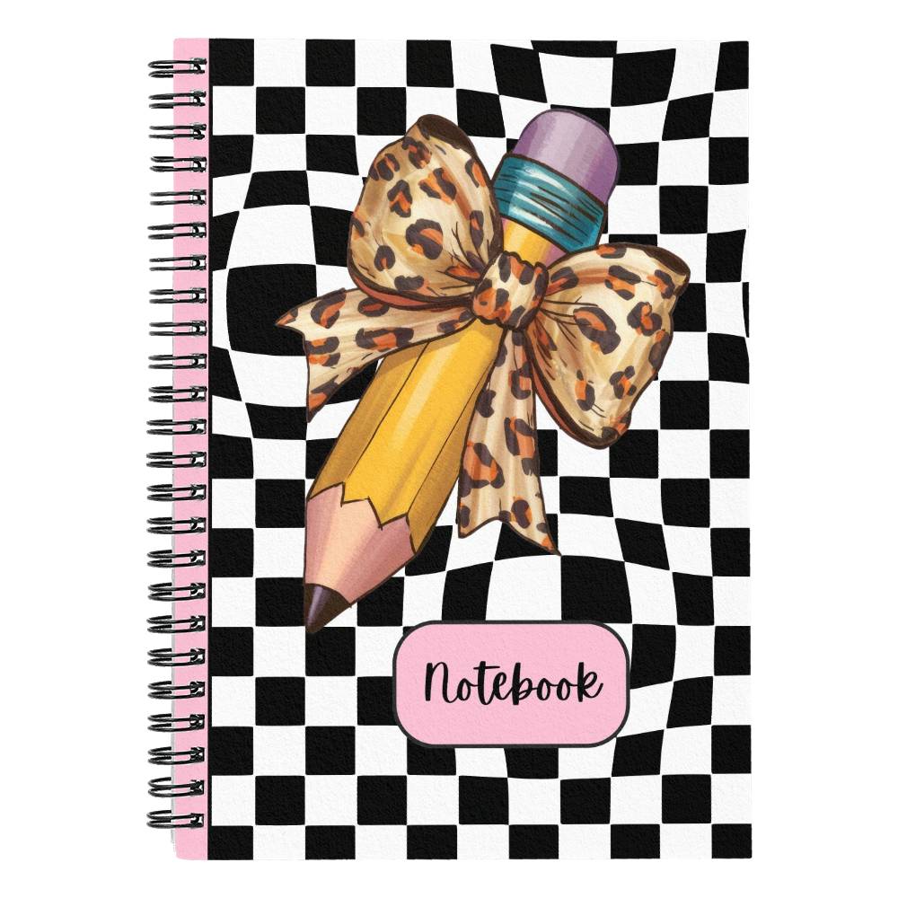 Wild Style Checkered Spiral Notebook