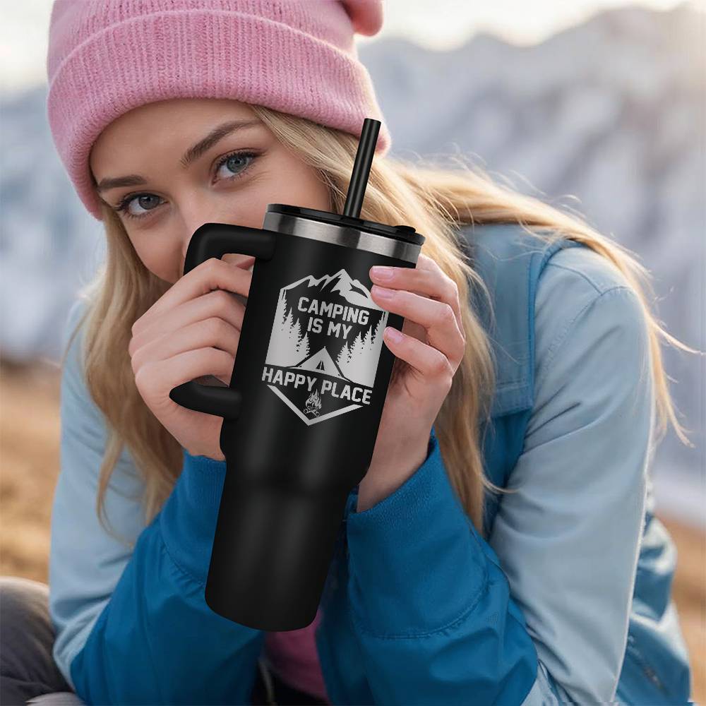 Camping is My Adventure Pinnacle 40oz Tumbler- Gift for Mothers/Fathers/Daughters/Sons