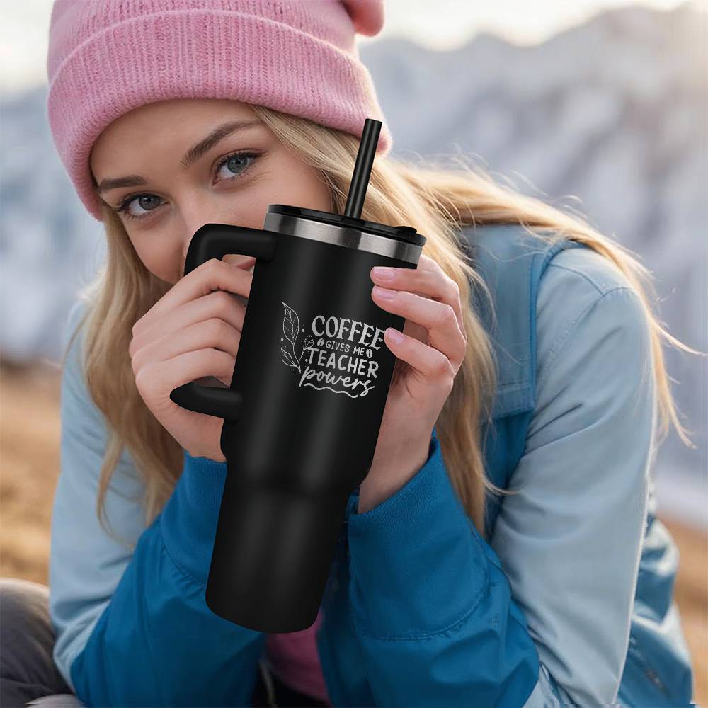 Teacher's Fuel Pinnacle 40oz Tumbler- Gift for Mothers/Fathers/Daughters/Sons
