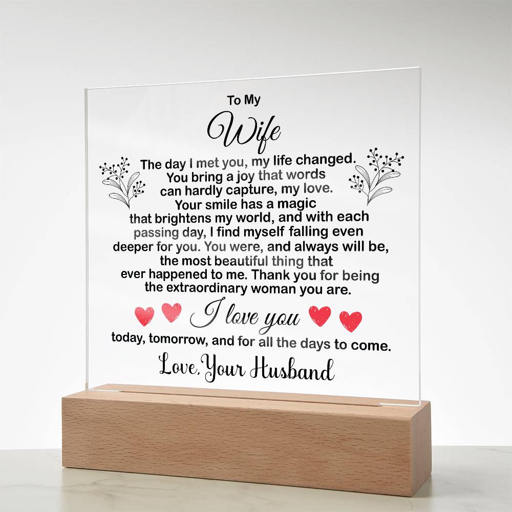 To My Wife- a Gift for your Wife/Soulmate