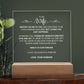 To My Wife- Acrylic Plaque- A Gift for My Wife/Soulmate.