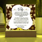 To My Wife- Acrylic Plaque- A Gift for your Wife/Soulmate
