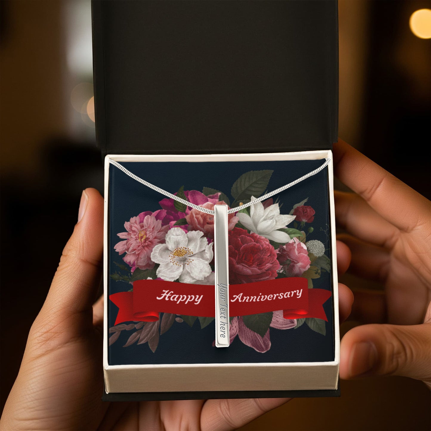 Personalized Engraved Happy Anniversary Gift for Wives.