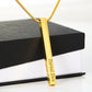 Custom Engraved 4- Sided Stick Necklace a Gift for a Daughter.