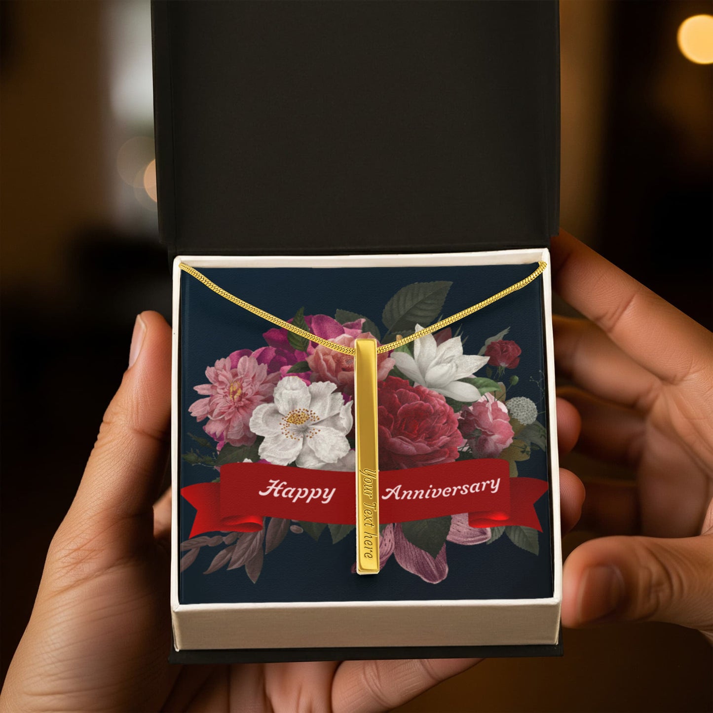 Personalized Engraved Happy Anniversary Gift for Wives.