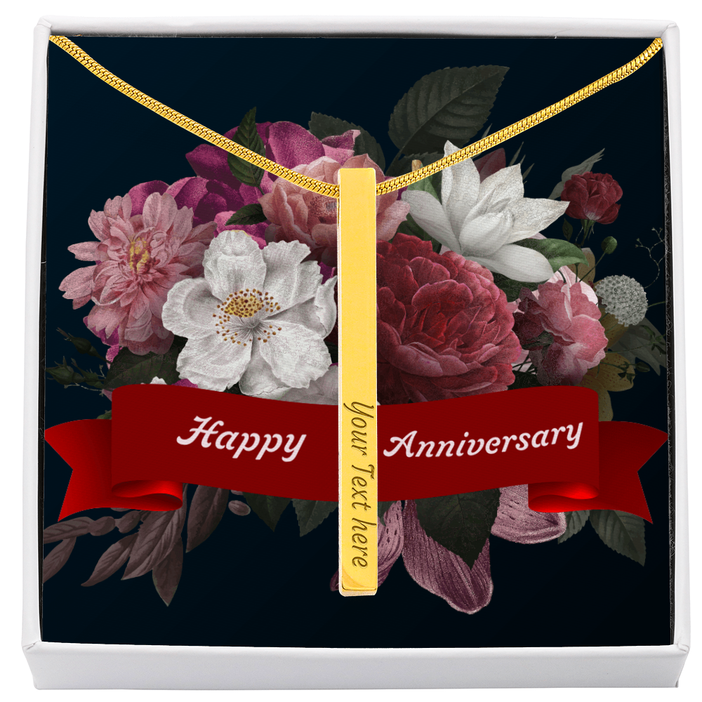 Personalized Engraved Happy Anniversary Gift for Wives.