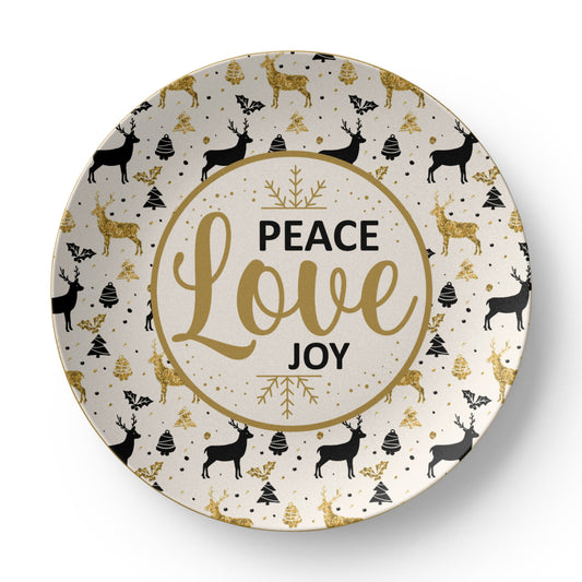 Peace Love Joy 10'' Plate - a Gift for Mothers/Daughter/Wife.