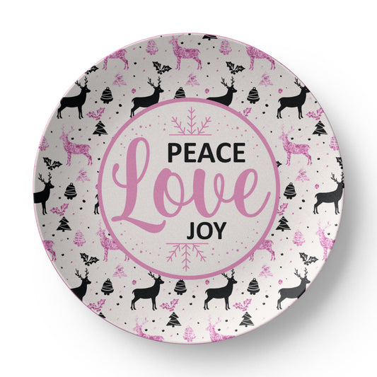 Peace Love Joy 10'' Plate - a Gift for Mothers/Daughter/Wife.