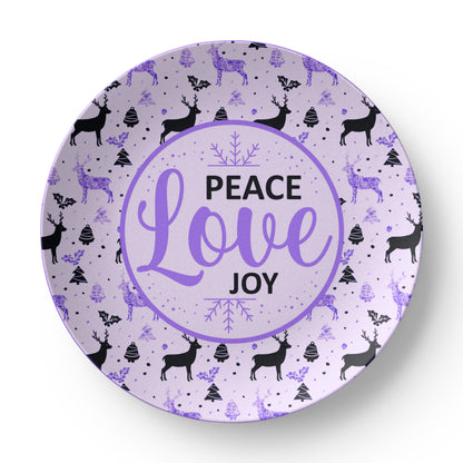 Peace Love Joy 10'' Plate - a Gift for Mothers/Daughter/Wife.