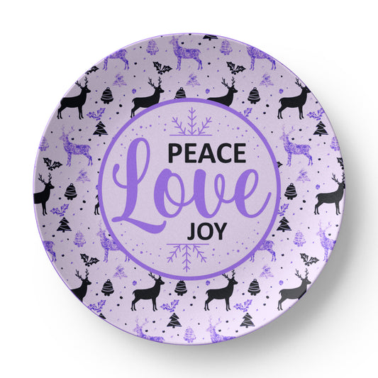 Peace Love Joy 10'' Plate - a Gift for Mothers/Daughter/Wife.
