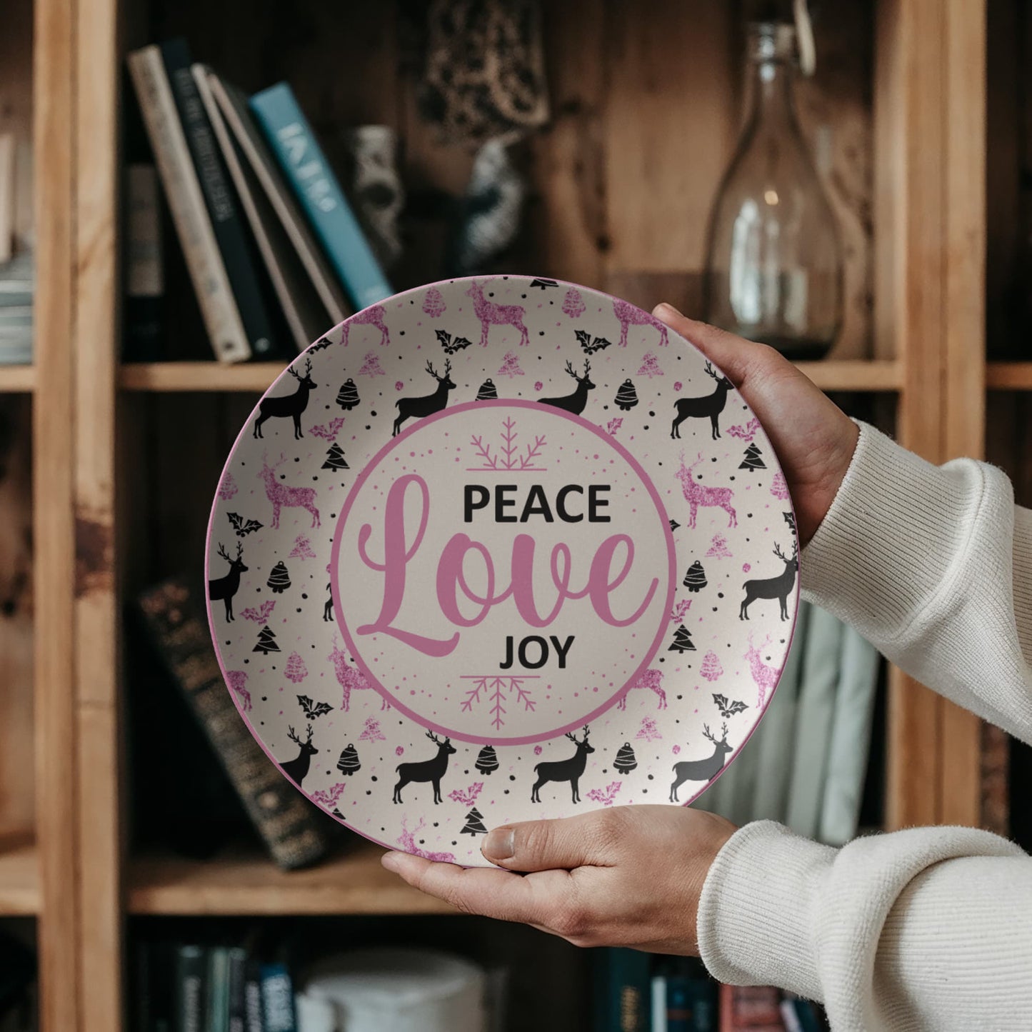 Peace Love Joy 10'' Plate - a Gift for Mothers/Daughter/Wife.