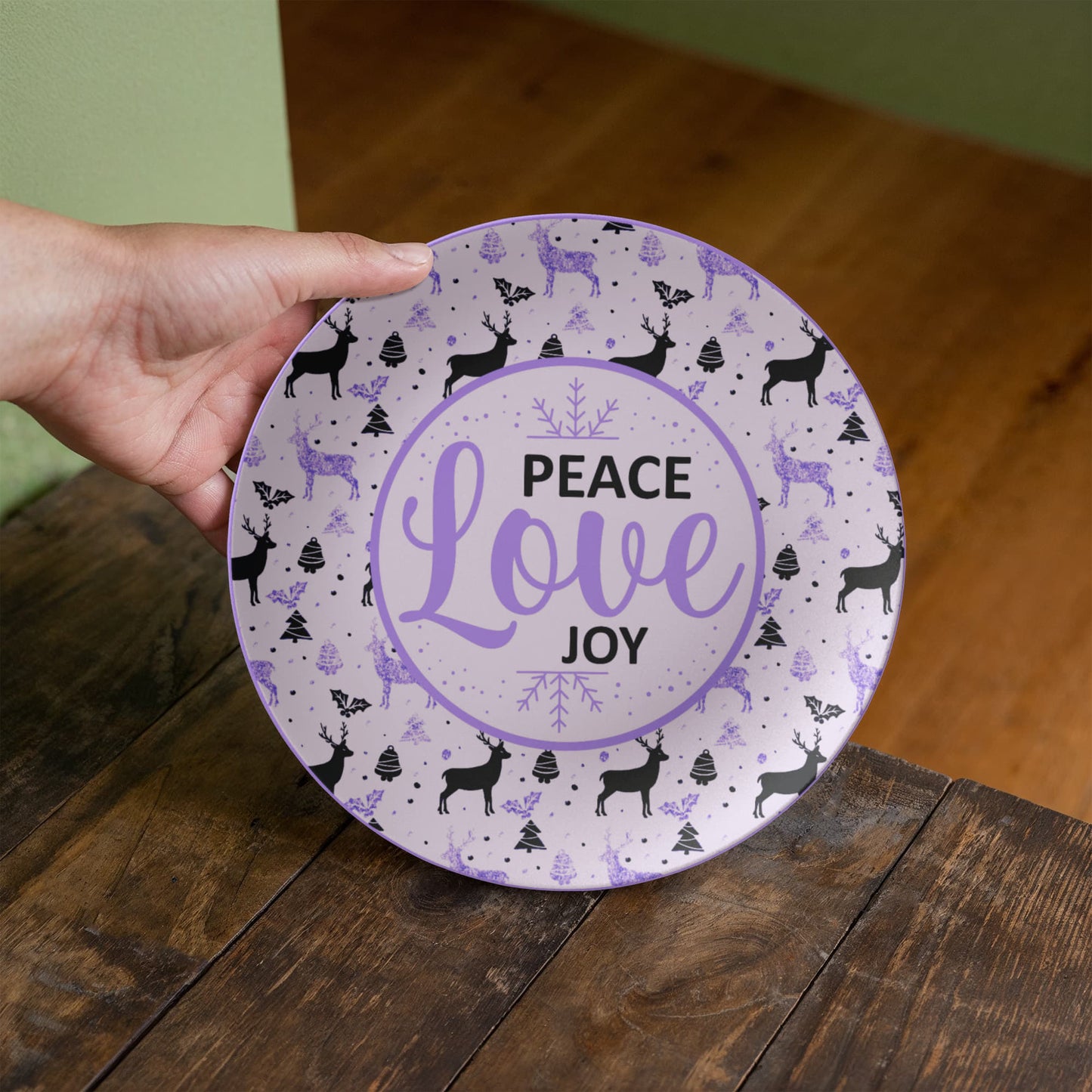Peace Love Joy 10'' Plate - a Gift for Mothers/Daughter/Wife.
