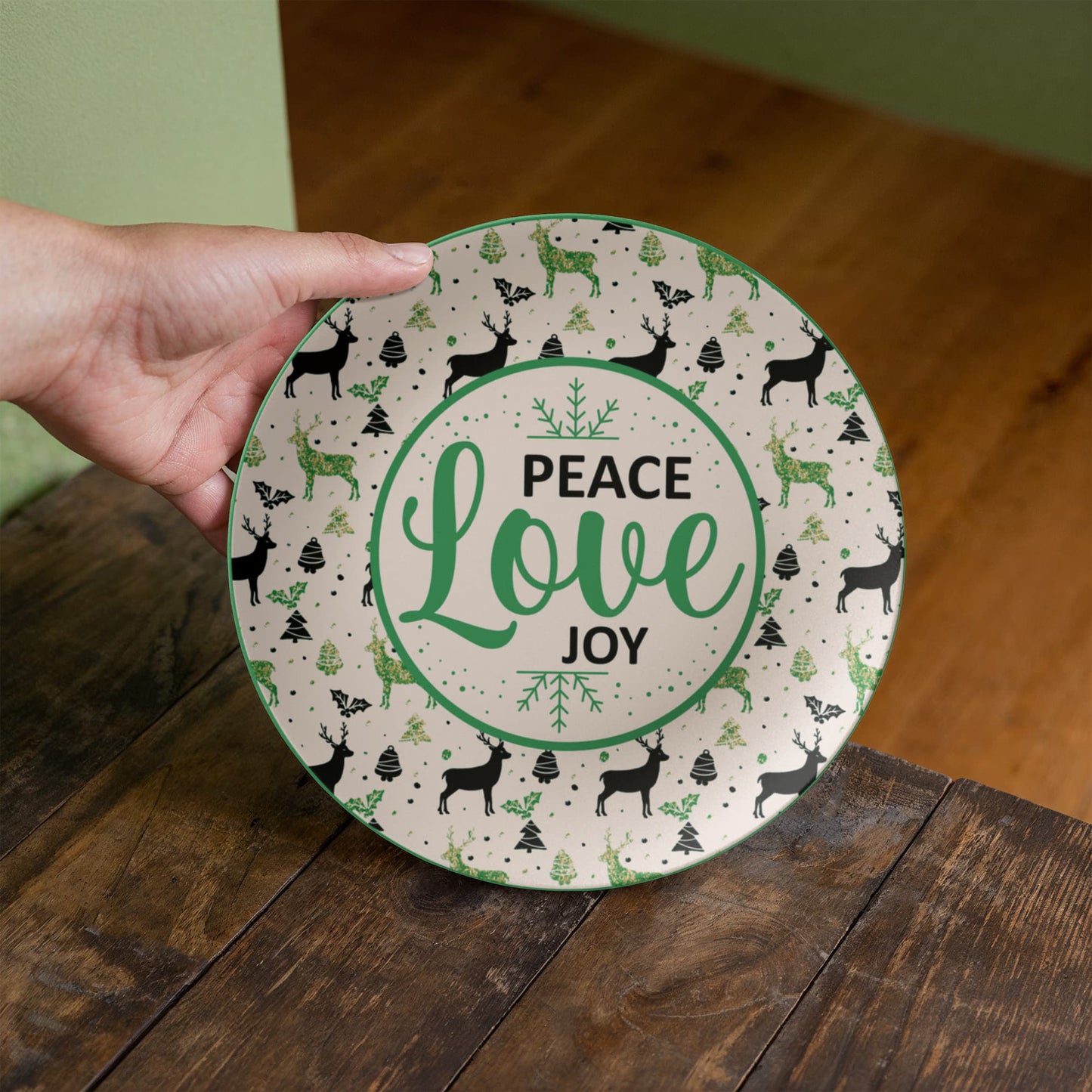 Peace Love Joy 10'' Plate - a Gift for Mothers/Daughter/Wife.