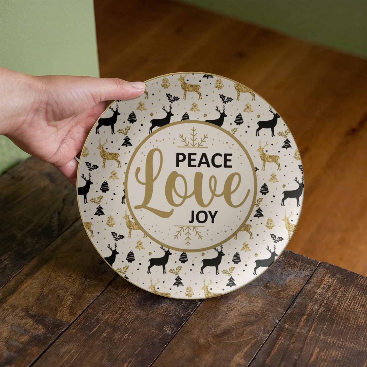 Peace Love Joy 10'' Plate - a Gift for Mothers/Daughter/Wife.