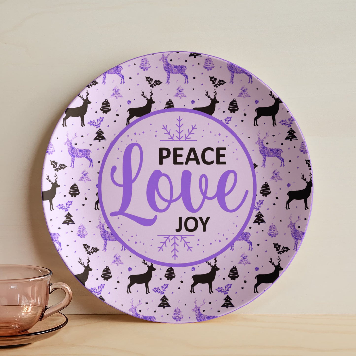 Peace Love Joy 10'' Plate - a Gift for Mothers/Daughter/Wife.