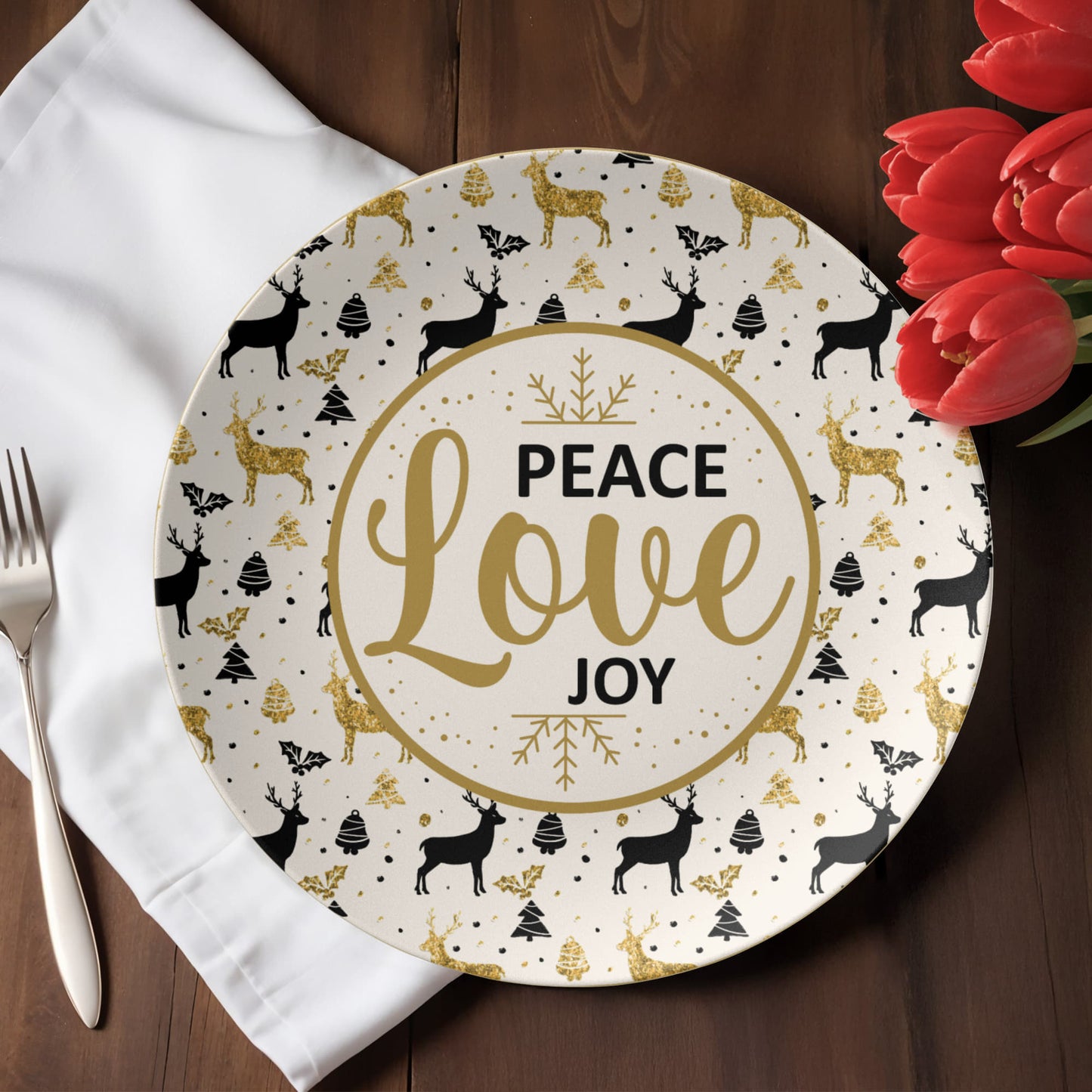 Peace Love Joy 10'' Plate - a Gift for Mothers/Daughter/Wife.