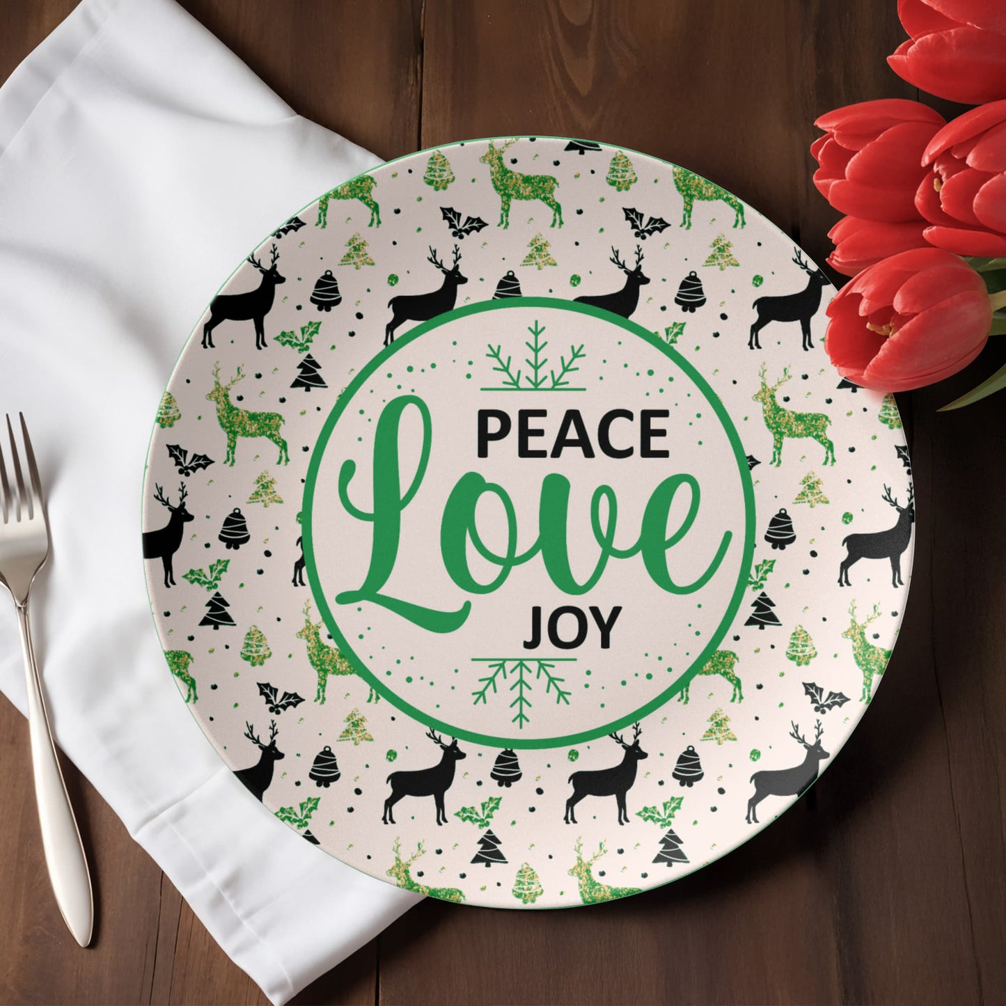 Peace Love Joy 10'' Plate - a Gift for Mothers/Daughter/Wife.