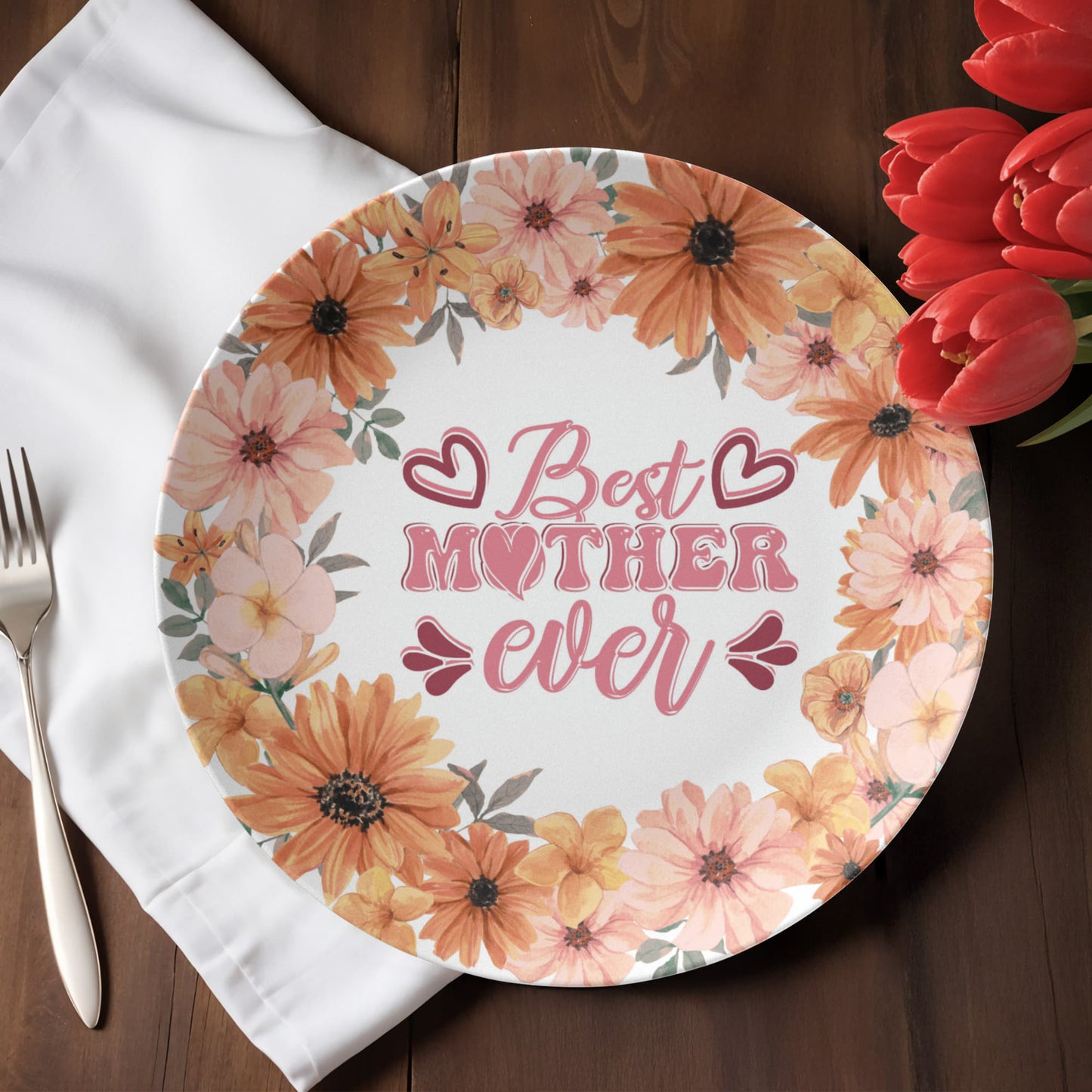 Best Mother Ever 10'' Plate - a Gift for Mothers/Wife.
