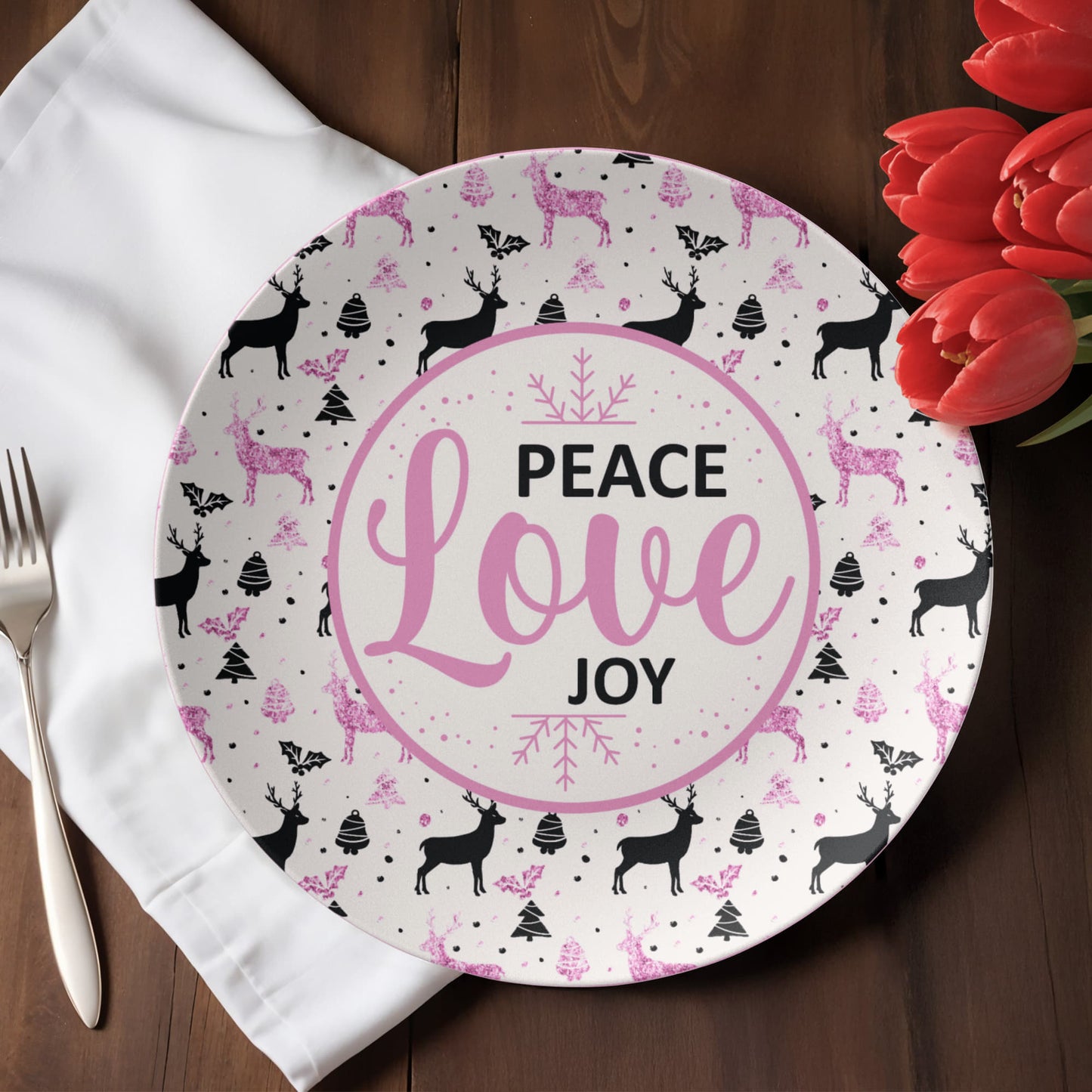 Peace Love Joy 10'' Plate - a Gift for Mothers/Daughter/Wife.