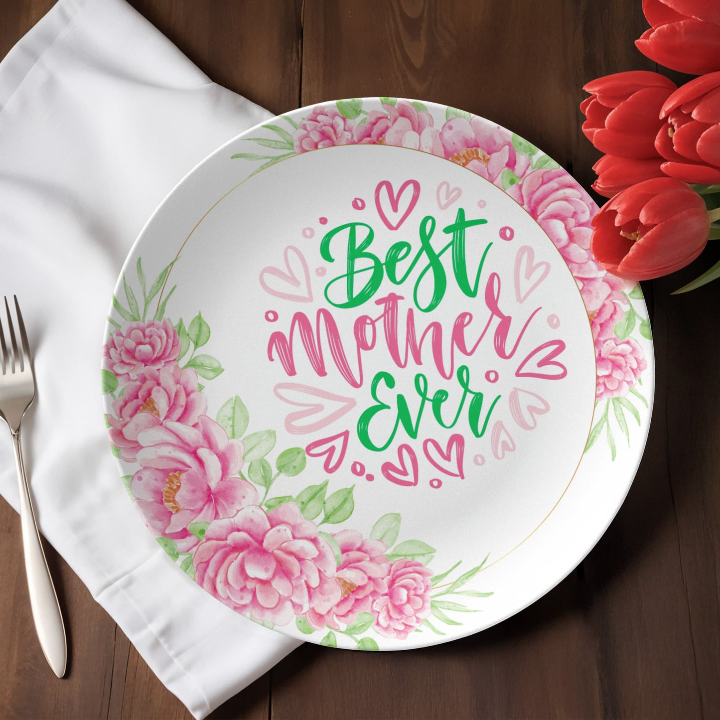 Best Mother Ever 10'' Plate - a Gift for Mothers/Wife/Daughter.