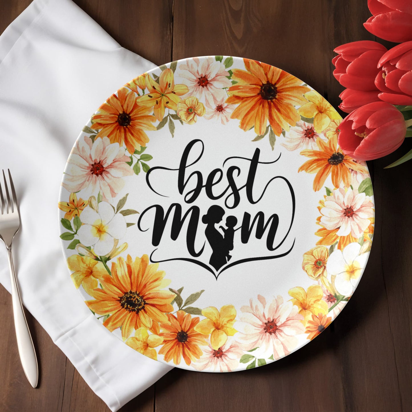 Best Mother Ever 10'' Plate - a Gift for Mothers/Wife.